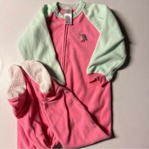 Gerber Pink and Mint Unicorn Footie